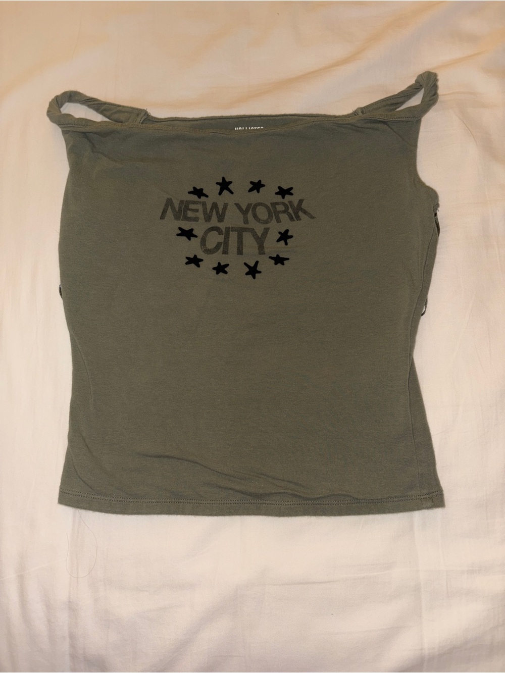 Hollister Olive Green 'New York City' Graphic Cami